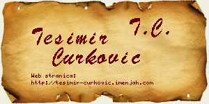 Tešimir Ćurković vizit kartica